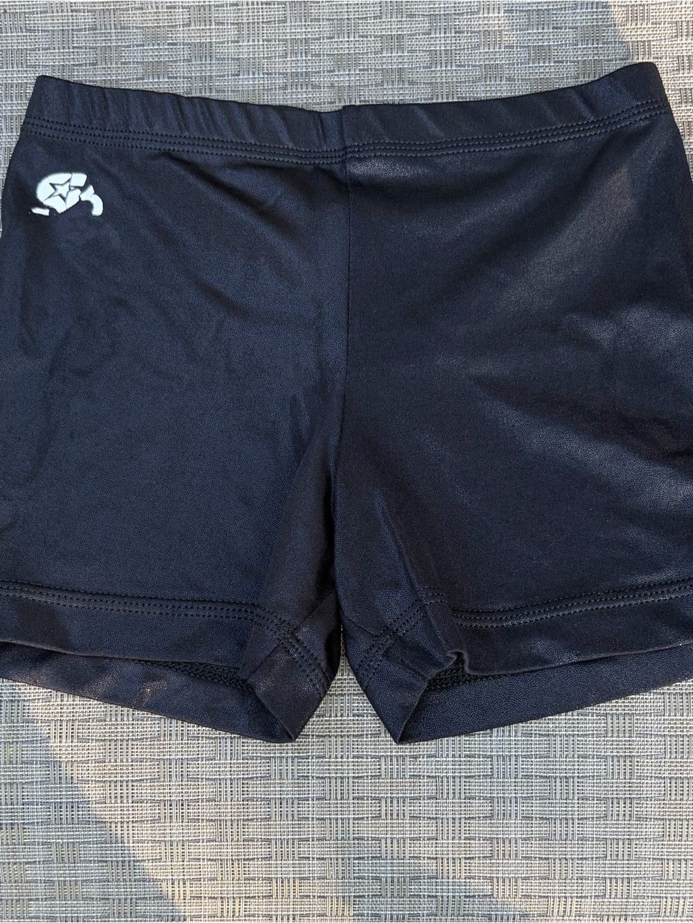 GK Women's Black Gymnastics Shorts with Logo